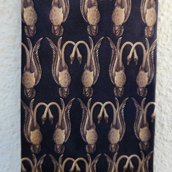Lanvin Paris Swan Silk Tie - Picture 5 of 7